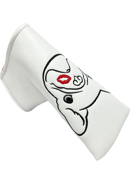 Pu Golf Blade Atıcı Golf Sopası Kılıfı Kafa Koruyucusu En Uygun Bıçak Atıcı Kulübü 17.5CMX15CM Beyaz (Yurt Dışından) indirimleri