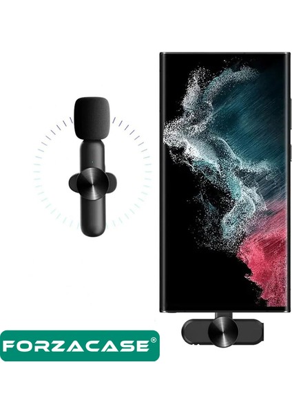 Type-C Profesyonel Wireless Kablosuz Yaka Mikrofonu Lavalier - FC100