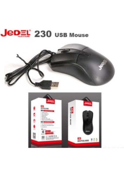 230+ USB Kablolu Optik Mouse