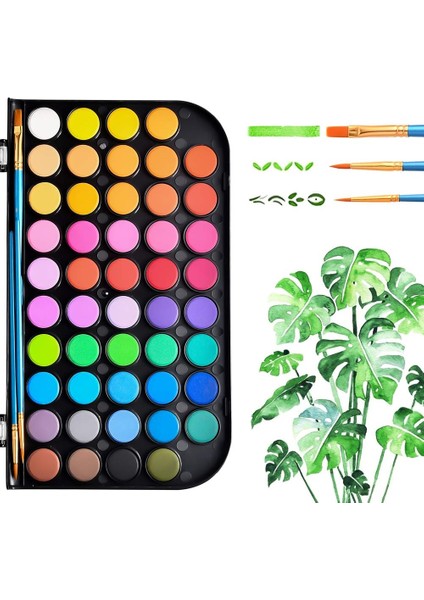 Katı Sulu Boya Boyası (48 Renk Ücretsiz 14 Set) (Yurt Dışından) fırsatları
