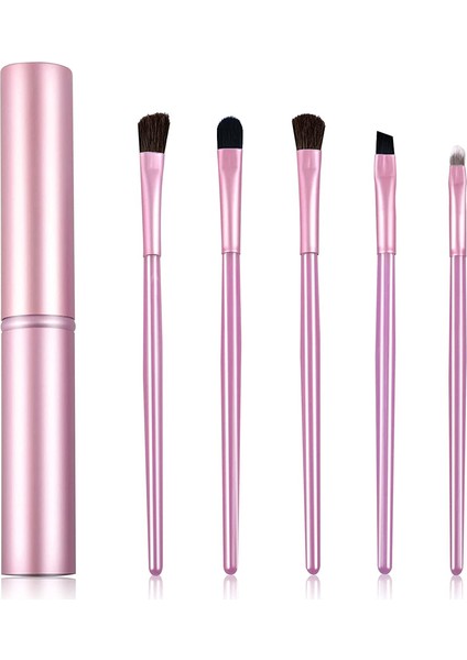 Makyaj Fırça Seti-Alüminyum Tüp Kova Pembe (Yurt Dışından)