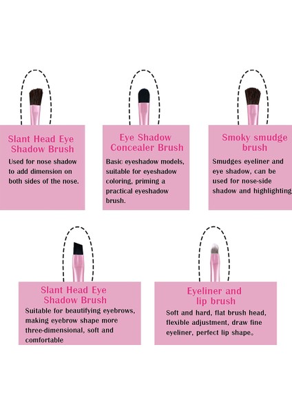 Makyaj Fırça Seti-Alüminyum Tüp Kova Pembe (Yurt Dışından) modelleri