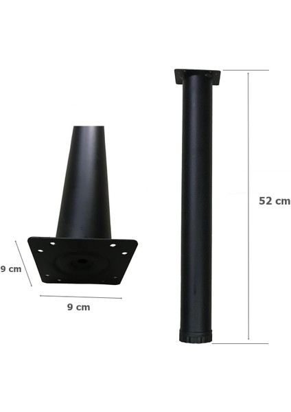 4 Adet Masa ve Sehpa Ayağı 52 cm Mat Siyah Anaokulu Sınıfları Için fiyatları