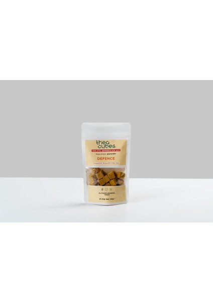Deffence Şekersiz Küp Çay 25 Küp 50 gr Propolisli Zencefilli Bitki Çayı Vegan