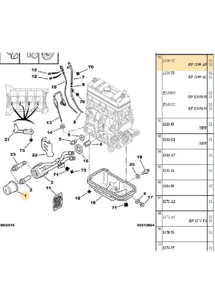 Yağ Filtresi P.106-206-306-PARTNER-BERLINGO-XSARA (1682275680-E149130-1109AP)