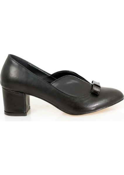 Siyah Kalın Topuk Fiyonklu Stiletto(5cm) fiyatları