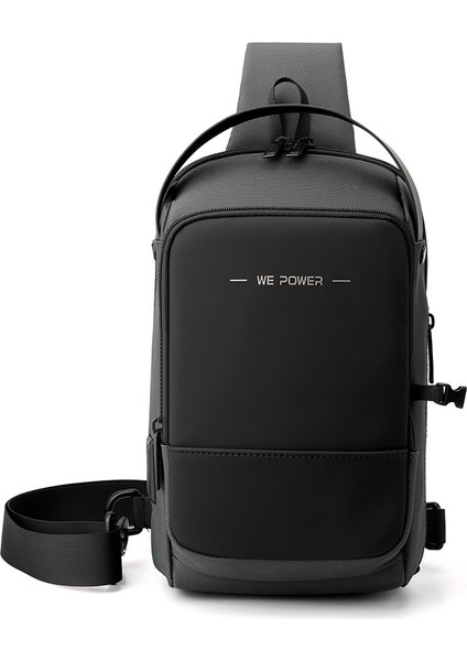 USB Açık Su Geçirmez Çapraz Omuz Çantası Çok Fonksiyonlu Sırt Çantası (Yurt Dışından)