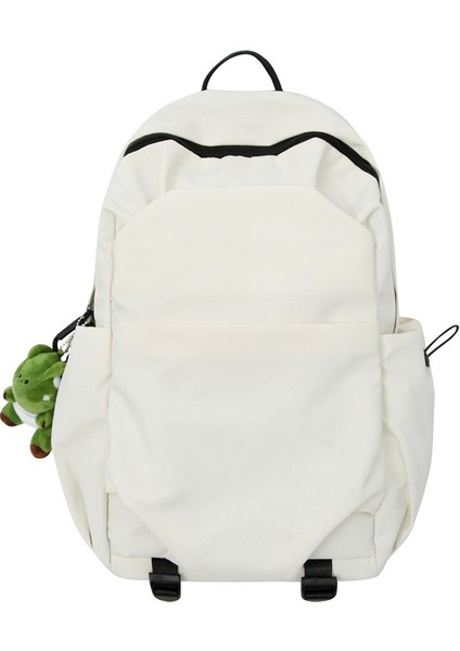 Düz Renk Öğrenci Okul Çantası Sırt Çantası Üniversite Öğrencisi Büyük Kapasiteli Sırt Çantası (Yurt Dışından)