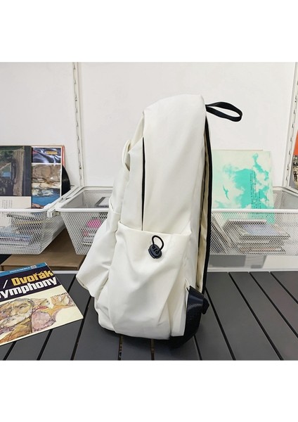 Düz Renk Öğrenci Okul Çantası Sırt Çantası Üniversite Öğrencisi Büyük Kapasiteli Sırt Çantası (Yurt Dışından) fiyatları