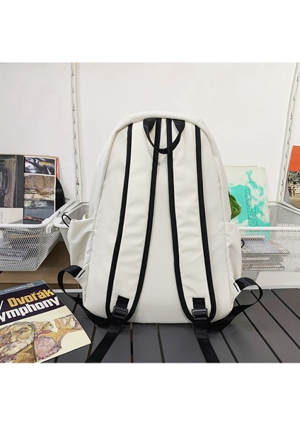Düz Renk Öğrenci Okul Çantası Sırt Çantası Üniversite Öğrencisi Büyük Kapasiteli Sırt Çantası (Yurt Dışından) modelleri