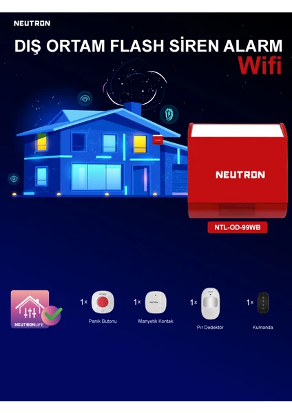 NTL-OD-99WB Kablosuz Wifi Alarm Seti