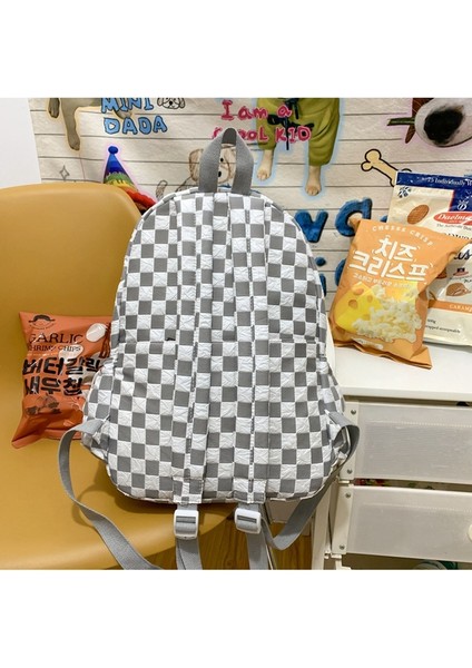 Gündelik Dama Tahtası Sırt Çantası Ortaokul Lise Sırt Çantası Büyük Kapasiteli Kampüs Kız Okul Çantası (Yurt Dışından) modelleri