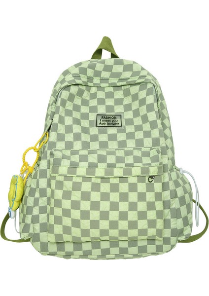 Gündelik Dama Tahtası Sırt Çantası Ortaokul Lise Sırt Çantası Büyük Kapasiteli Kampüs Kız Okul Çantası (Yurt Dışından)