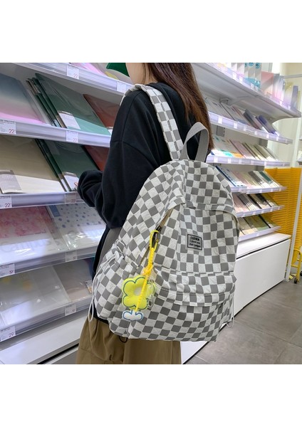 Gündelik Dama Tahtası Sırt Çantası Ortaokul Lise Sırt Çantası Büyük Kapasiteli Kampüs Kız Okul Çantası (Yurt Dışından) indirimleri