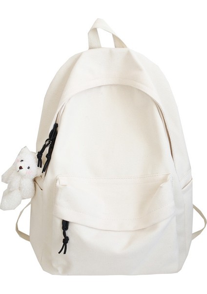 Moda Sırt Çantası Tuval Sırt Çantası Okul Katı Renk Kız Okul Çantası (Yurt Dışından)