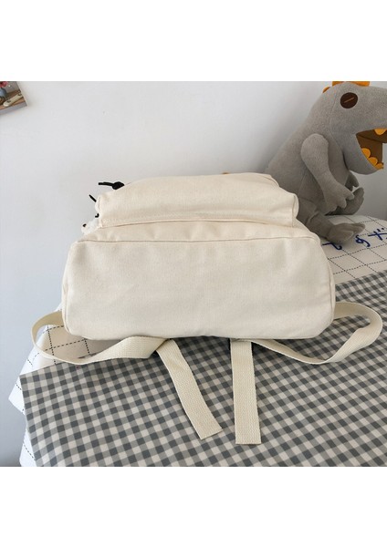 Moda Sırt Çantası Tuval Sırt Çantası Okul Katı Renk Kız Okul Çantası (Yurt Dışından) fırsatları