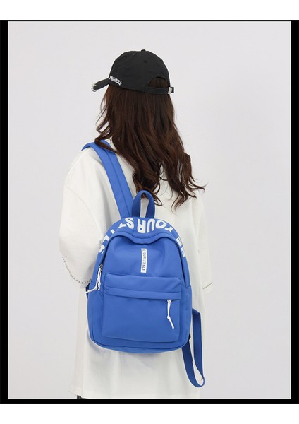 Kızlar Küçük Sırt Çantası Moda Rahat Kampüs Öğrenci Okul Çantası Mektup Sırt Çantası (Yurt Dışından) indirimleri