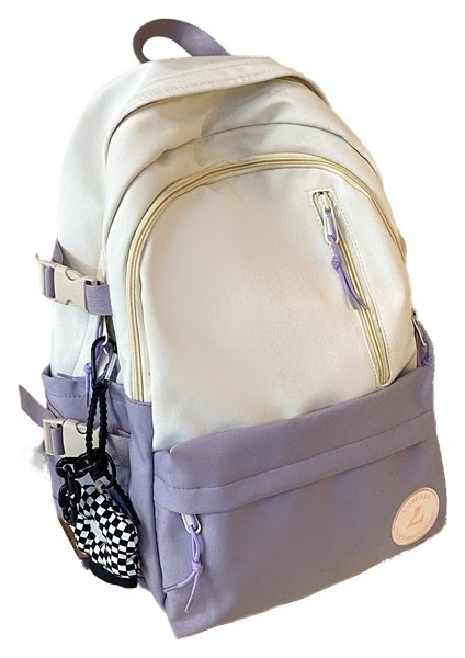 Okul Çantası Bayan Üniversite Öğrencisi Ortaokul Lise Öğrencisi Sırt Çantası Basit ve Şık Büyük Kapasiteli Sırt Çantası (Yurt Dışından)