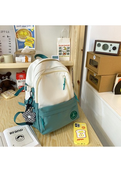 Okul Çantası Bayan Üniversite Öğrencisi Ortaokul Lise Öğrencisi Sırt Çantası Basit ve Şık Büyük Kapasiteli Sırt Çantası (Yurt Dışından) fiyatları