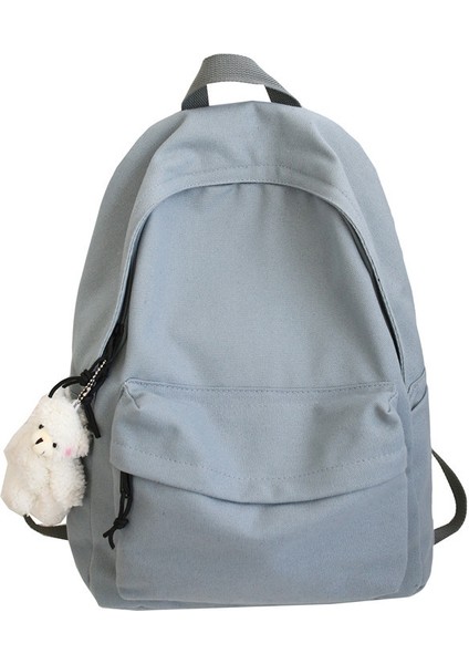Moda Sırt Çantası Tuval Sırt Çantası Okul Katı Renk Kız Okul Çantası (Yurt Dışından)