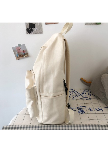 Moda Sırt Çantası Tuval Sırt Çantası Okul Katı Renk Kız Okul Çantası (Yurt Dışından) fiyatları