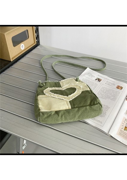 Çapraz Çanta Kanvas Çanta Çapak Eski Dikiş Renk Omuz Çantası Cep Telefonu Çantası (Yurt Dışından) fırsatları