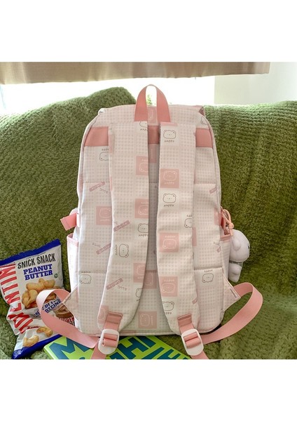 Sırt Çantası Büyük Kapasiteli Ekose Öğrenci Okul Çantası Lise Sırt Çantası (Yurt Dışından) modelleri