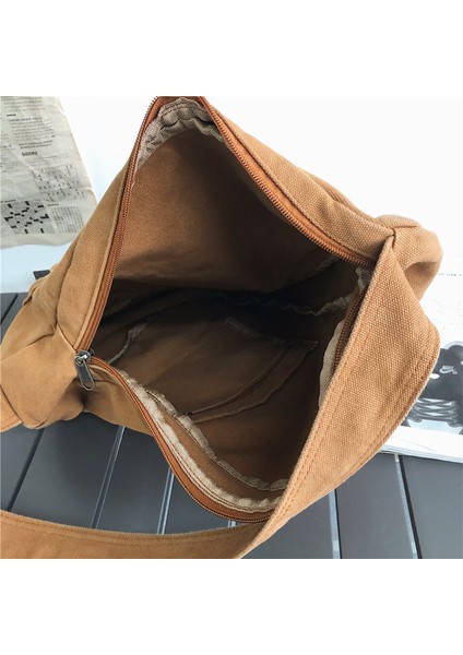 Göğüs Çantası Kanvas Çanta Büyük Kapasiteli Messenger Çanta Basit Omuz Çantası (Yurt Dışından) fırsatları