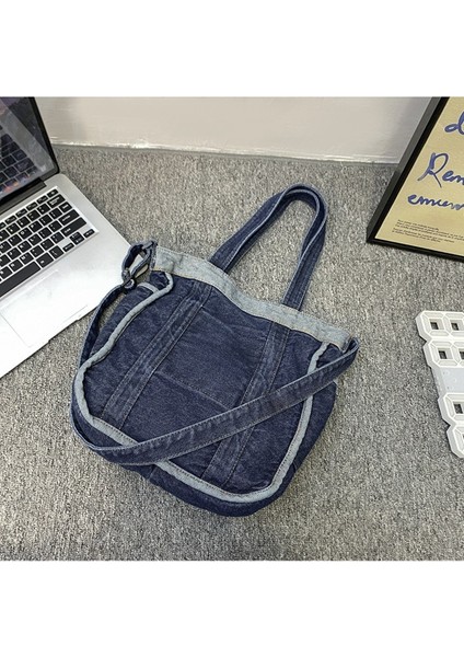 Yıkanmış Kovboy Tuval Çanta Kadın Crossbody Çanta Kadın Rahat Sanat Omuz Çanta (Yurt Dışından) modelleri