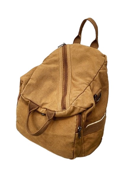 Yıkanmış Tuval Sırt Çantası Kadın Büyük Kapasiteli Tek Omuz Messenger Çanta Düz Renk Küçük Sırt Çantası (Yurt Dışından)