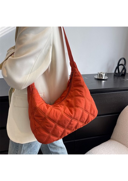 Crossbody Çanta Kadın Omuz Çantası Büyük Kapasiteli Rahat Pamuklu Çanta Kadın Hamur Çantası (Yurt Dışından) fiyatları