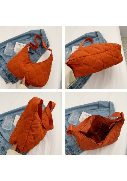 Crossbody Çanta Kadın Omuz Çantası Büyük Kapasiteli Rahat Pamuklu Çanta Kadın Hamur Çantası (Yurt Dışından) fırsatları