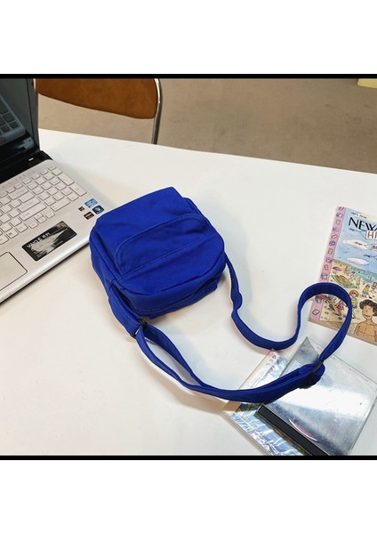 Cep Telefonu Çantası Düz Renk Çapraz Çanta Yıkama Tuval Çanta Kadın Omuz Çantası Küçük Omuz Çantası (Yurt Dışından) fırsatları