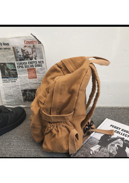 Okul Çantası Kadın Mori Retro Eski Üniversite Öğrencisi Sırt Çantası Kadın Moda Yıkama Tuval Sırt Çantası (Yurt Dışından) modelleri