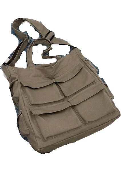 Kanvas Çanta Kız Basit Messenger Çanta Büyük Kapasiteli Postacı Çanta Öğrenci Okul Çantası (Yurt Dışından)