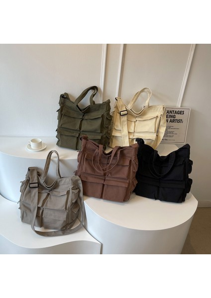 Kanvas Çanta Kız Basit Messenger Çanta Büyük Kapasiteli Postacı Çanta Öğrenci Okul Çantası (Yurt Dışından) fırsatları