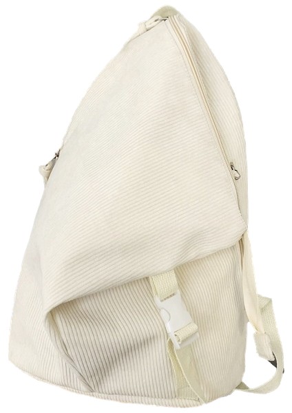 Sırt Çantası Kadife Kanvas Çanta Kişilik Düz Renk Retro Sırt Çantası Büyük Kapasiteli Öğrenci Okul Çantası (Yurt Dışından)