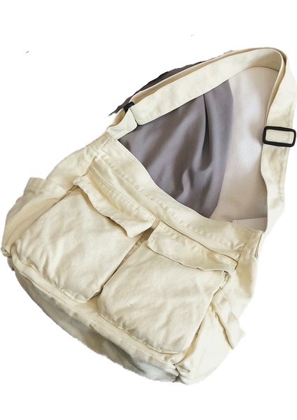 Kadın Edebi Gençlik Için Crossbody Çanta Omuzdan Askili Çanta Büyük Kapasiteli Iş Giysisi Kanvas Çanta Üniversite Öğrencileri Için (Yurt Dışından)