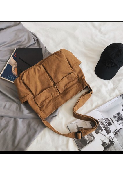 Kadın Edebi Gençlik Için Crossbody Çanta Omuzdan Askili Çanta Büyük Kapasiteli Iş Giysisi Kanvas Çanta Üniversite Öğrencileri Için (Yurt Dışından) modelleri