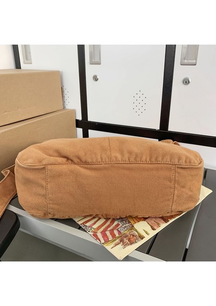 Eğimli Çanta Kadın Büyük Kapasiteli Sanat Minimalist Kanvas Çanta (Yurt Dışından) indirimleri