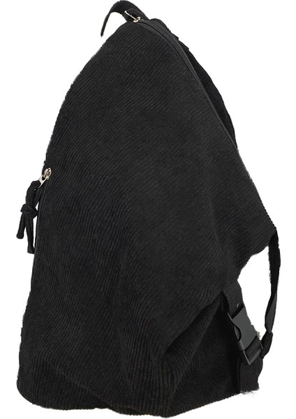 Sırt Çantası Kadife Kanvas Çanta Kişilik Düz Renk Retro Sırt Çantası Büyük Kapasiteli Öğrenci Okul Çantası (Yurt Dışından)