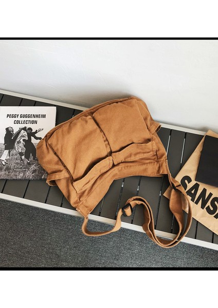 Kadın Edebi Gençlik Için Crossbody Çanta Omuzdan Askili Çanta Büyük Kapasiteli Iş Giysisi Kanvas Çanta Üniversite Öğrencileri Için (Yurt Dışından) fiyatları