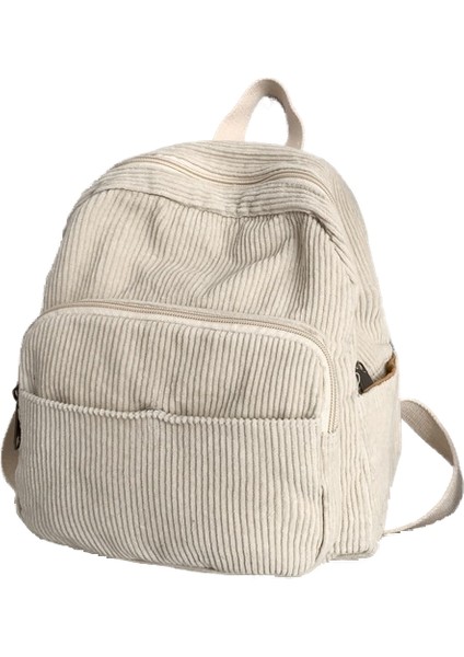Kadife Katı Renk Okul Çantası Bayan Sırt Çantası Lise Üniversite Öğrencisi Retro Basit Mini Küçük Sırt Çantası (Yurt Dışından)