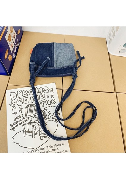 Yıkanmış Denim Kanvas Çanta Kadın Omuz Çantası Gündelik Cep Telefonu Çantası Mini Küçük Çanta Renk Çapraz Çanta (Yurt Dışından) indirimleri