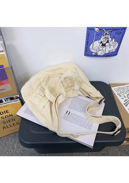 Kanvas Çanta Kadın Giyim Rüzgar Tite Çanta Moda Gündelik Kadın Çanta Büyük Kapasiteli Taşınabilir Crossbody Çanta (Yurt Dışından) modelleri