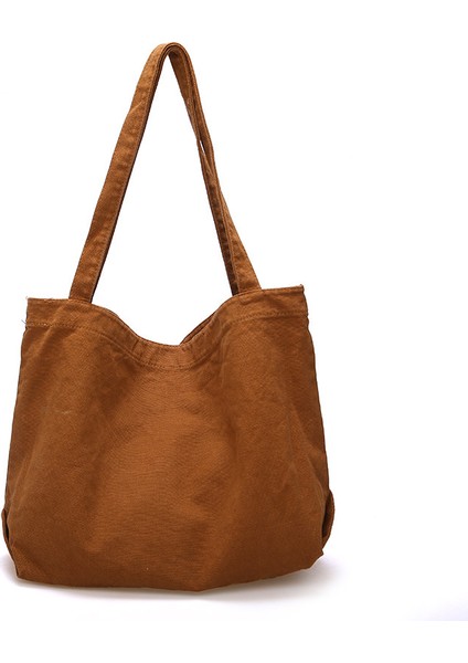 Basit Moda Alışveriş Çantası Büyük Kapasiteli Omuz Çantası Sanatsal Kanvas Çanta Kadın Çantası (Yurt Dışından)