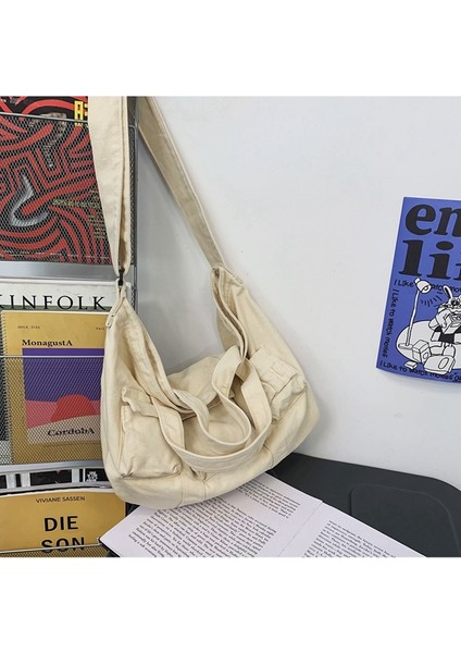 Kanvas Çanta Kadın Giyim Rüzgar Tite Çanta Moda Gündelik Kadın Çanta Büyük Kapasiteli Taşınabilir Crossbody Çanta (Yurt Dışından) fiyatları