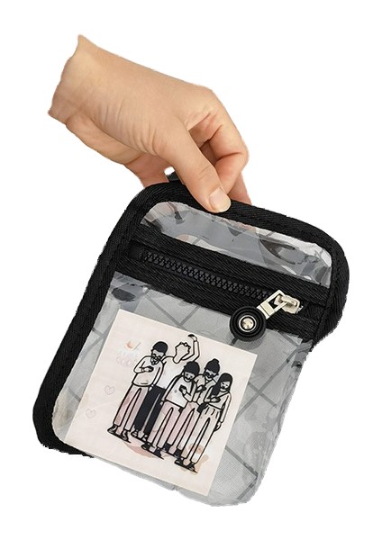 Pvc Şeffaf Kötü Adam Bebek Kafası Cep Telefonu Çantası Crossbody Çanta Baskılı Jöle Çanta (Yurt Dışından)