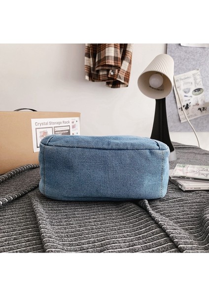 Denim Çapraz Çanta Kadın Kabuk Çanta Moda Basit Rahat Retro Omuz Çantası (Yurt Dışından) fırsatları