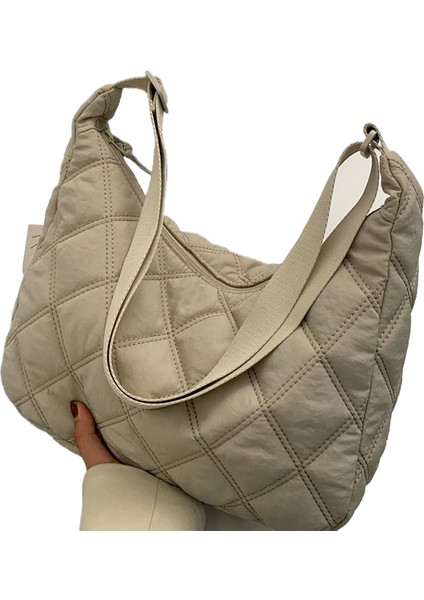 Crossbody Çanta Kadın Omuz Çantası Büyük Kapasiteli Rahat Pamuklu Çanta Kadın Hamur Çantası (Yurt Dışından)